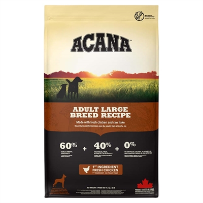 Acana Dog Range Adult Large Breed Kornfrit Hundefoder med Kylling 11,4 Kg.